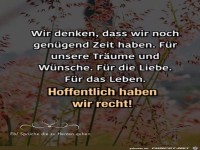 Hoffentlich haben wir Recht