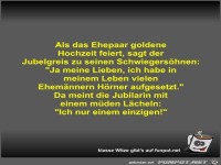 Als das Ehepaar goldene Hochzeit feiert