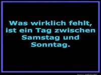 Ein Tag zwischen Samstag und Sonntag fehlt