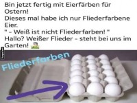 Fliederfarbene Eier zu Ostern