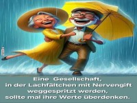 Lachen im Regen: Kein Botox ntig!