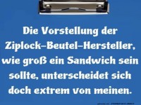 Ziplock vs. Realit�t: Der Sandwich-Kampf