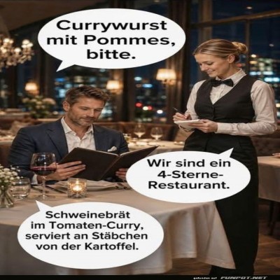 Currywurst-im-4-Sterne-Restaurant.jpg von Sophie48