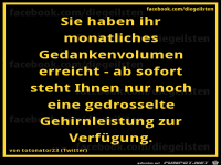 diegeilsten Gedankenvolumen