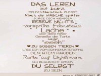 das Leben ist kurz