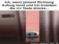 Schnell die T�re zu machen