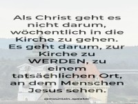 als christ geht es nicht darum
