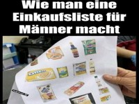 Einkaufsliste f�r M�nner mit Bildern