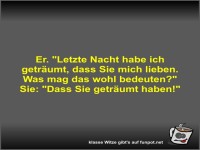 Traummnnlein bekommt die kalte Dusche