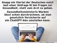 Dr. ChatGPT statt Dr. M�ller?