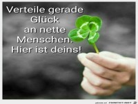 Verteile gerade Glueck