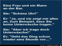 eine Frau und ein Mann an der Bar........