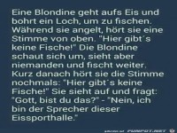 eine Blondine geht auf�s Eis......