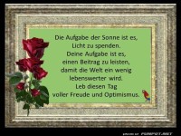 Die Aufgabe der Sonne