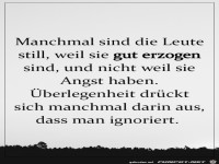 Manchmal sind die Leute still