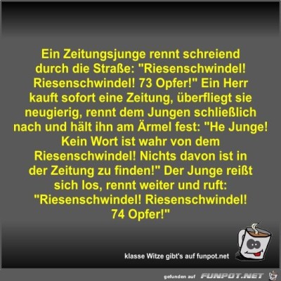 Ein-Zeitungsjunge-rennt-schreiend-durch-die-Stra&szlig;e.jpg von Fossy
