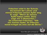 Fritzchen sitzt in der Schule