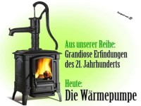 Humorvolle Darstellung der Wrmepumpe
