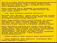 beim Einstellungsgespraech......