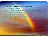Es ist nicht leicht das Glueck in uns zu finden
