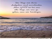 Die Tage mit ihren Aufgaben sind verschieden