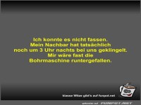 Ich konnte es nicht fassen