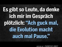 Pause im Evolutions-Sprechblasen-Theater!