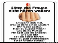 Saetze die Frauen nicht hoeren wollen