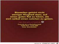 Bisweilen geh�rt nicht
weniger Klugheit dazu