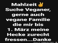 Veganer gesucht f�r Heckenschnitt