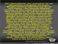 Der Oberrabbiner von Jerusalem ist auf Dienstreise in...