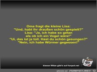 Oma fragt die kleine Lisa