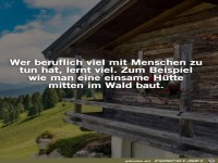 Einsame Htte im Wald