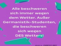 Witz �ber Germanistik-Studenten und das Wetter