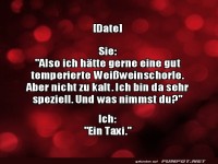 Date-Night Disaster: Weinschorle oder Taxi?