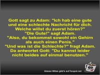 Gott sagt zu Adam