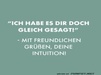 Wenn die Intuition triumphiert!