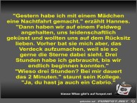 Gestern habe ich mit einem M�dchen eine Nachtfahrt gemacht