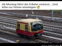 S-Bahn f�hrt verk�rzt