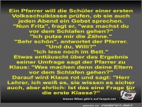 Ein Pfarrer will die Sch�ler einer ersten Volksschulklasse