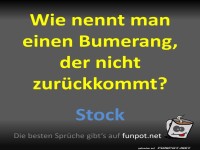 Witz: Bumerang, der nicht zurückkommt