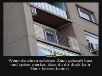 Balkon-Sicherheitsfail