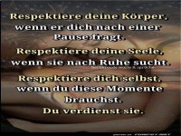 Respektiere deinen Krper
