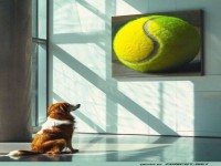 Hund trumt von der groen Tennis-Challenge