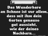 Warum G�rten Schnee lieben