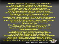 M�ller sitzt im Flugzeug und bittet die Stewardess...