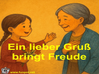 Ein lieber Gru� bringt Freude