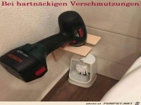 Bei hartn�ckigen Verschmutzungen