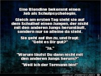 eine Blondine bekommt einen Job......