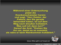 W�hrend einer Untersuchung platzt die Krankenschwester...